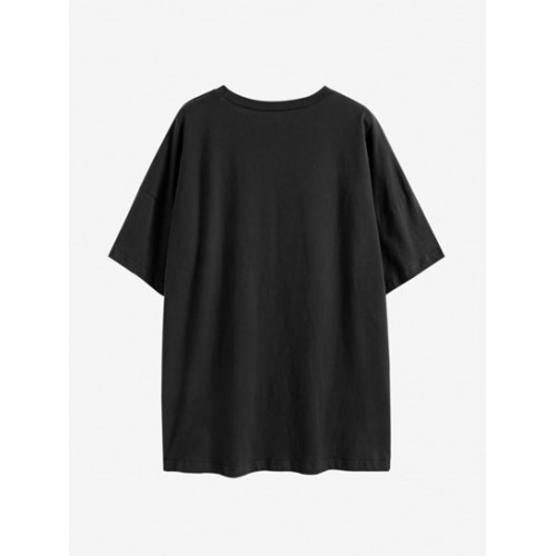 I Need A Huge Glass Of Wine Print Drop Shoulder T Shirt