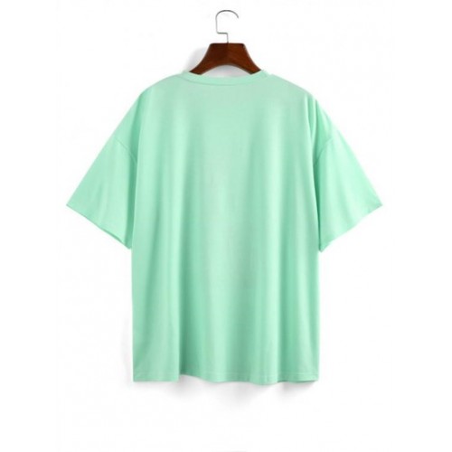 Flower Skeleton Drop Shoulder T Shirt