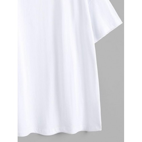 Minimalist Letter Graphic Oversized Tee