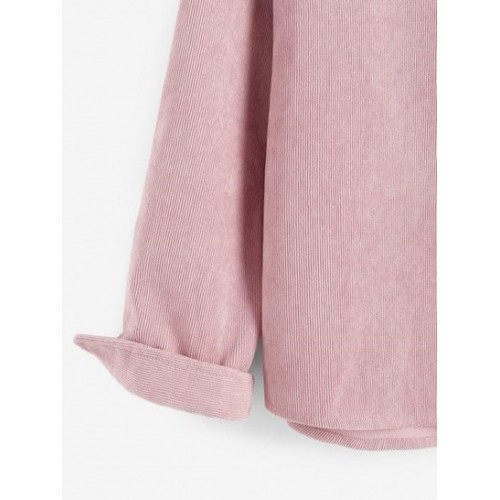 Button Up Pockets Blouse