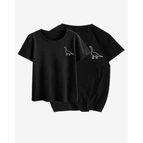 Dinosaur Print Short Sleeve T Shirt