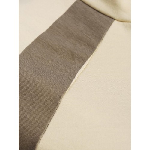 Full Zip Collared Colorblock Cropped Tee