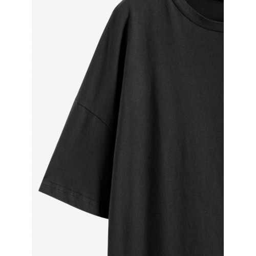Drop Shoulder But You Rose Print T Shirt